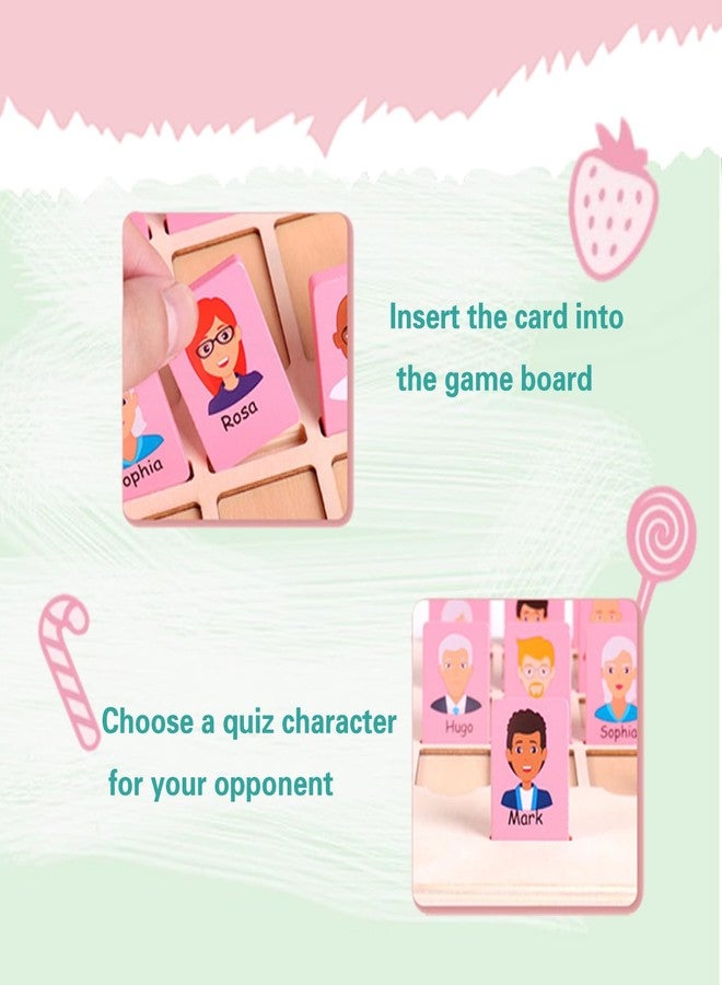 Linkyloop Guess Game Board Games Who Am I Wooden Board Game for Kids 3 4 5 6 7 8 Years Old Boys Girls Kids Operation for Family Night Memory Family Classic Board Games - Image 5